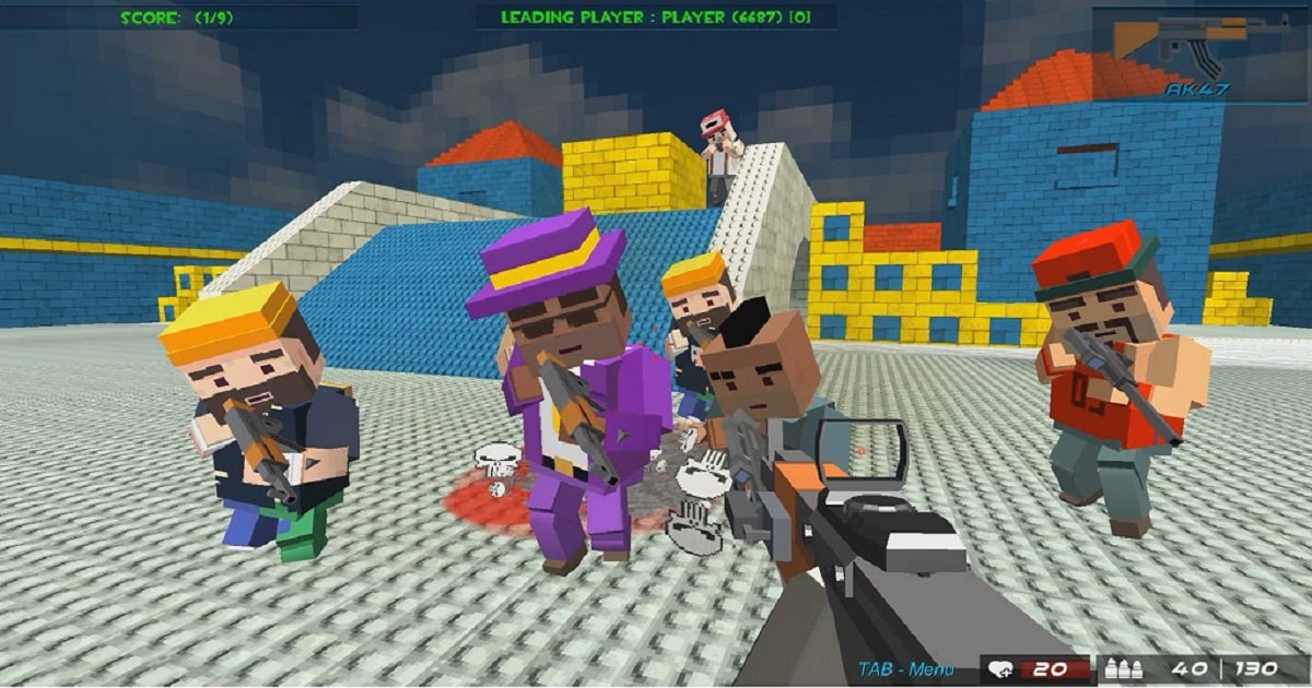 GunGame shooting warfare: blocky gangster